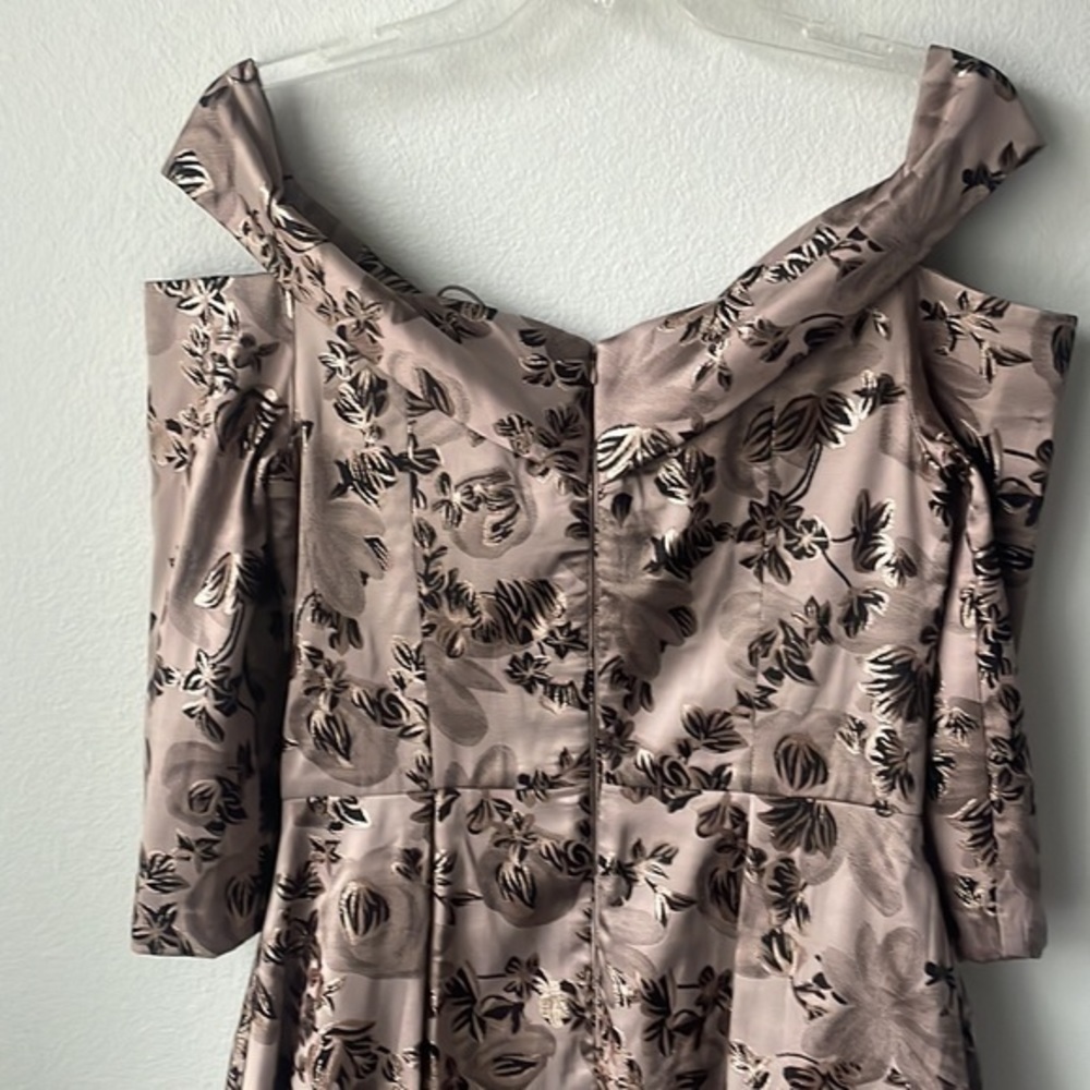 New Maya Paluzzi size 4 brown copper black ball gown - Picture 6 of 14